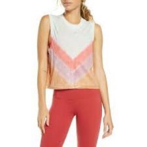 Free People chevron tie dye ombré love tank